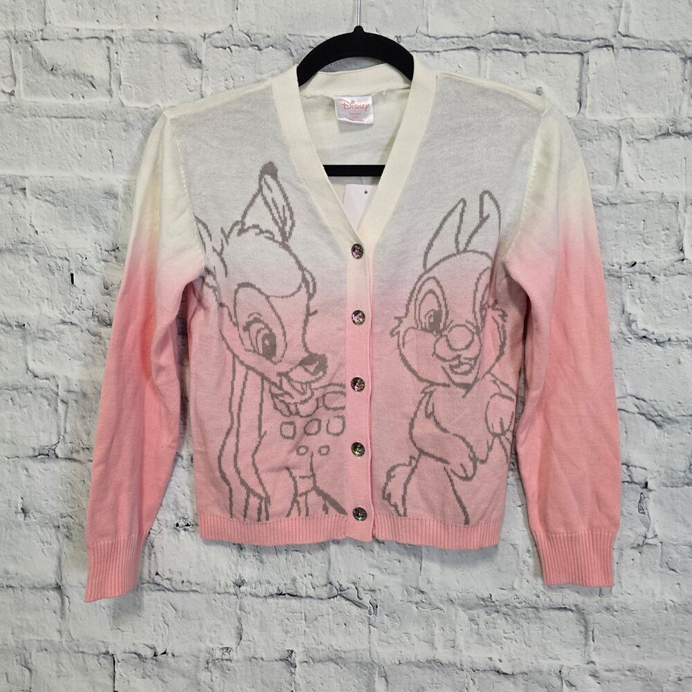 Mad engine Ombre Pink Cardigan Sweater top Sz M long sleeve